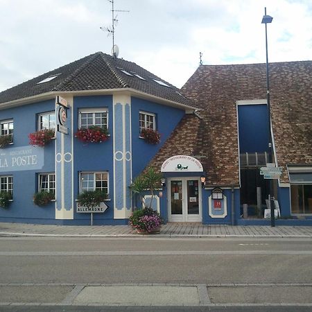 Hotel Restaurant De La Poste Mulhouse Ottmarsheim Bantzenheim Bagian luar foto