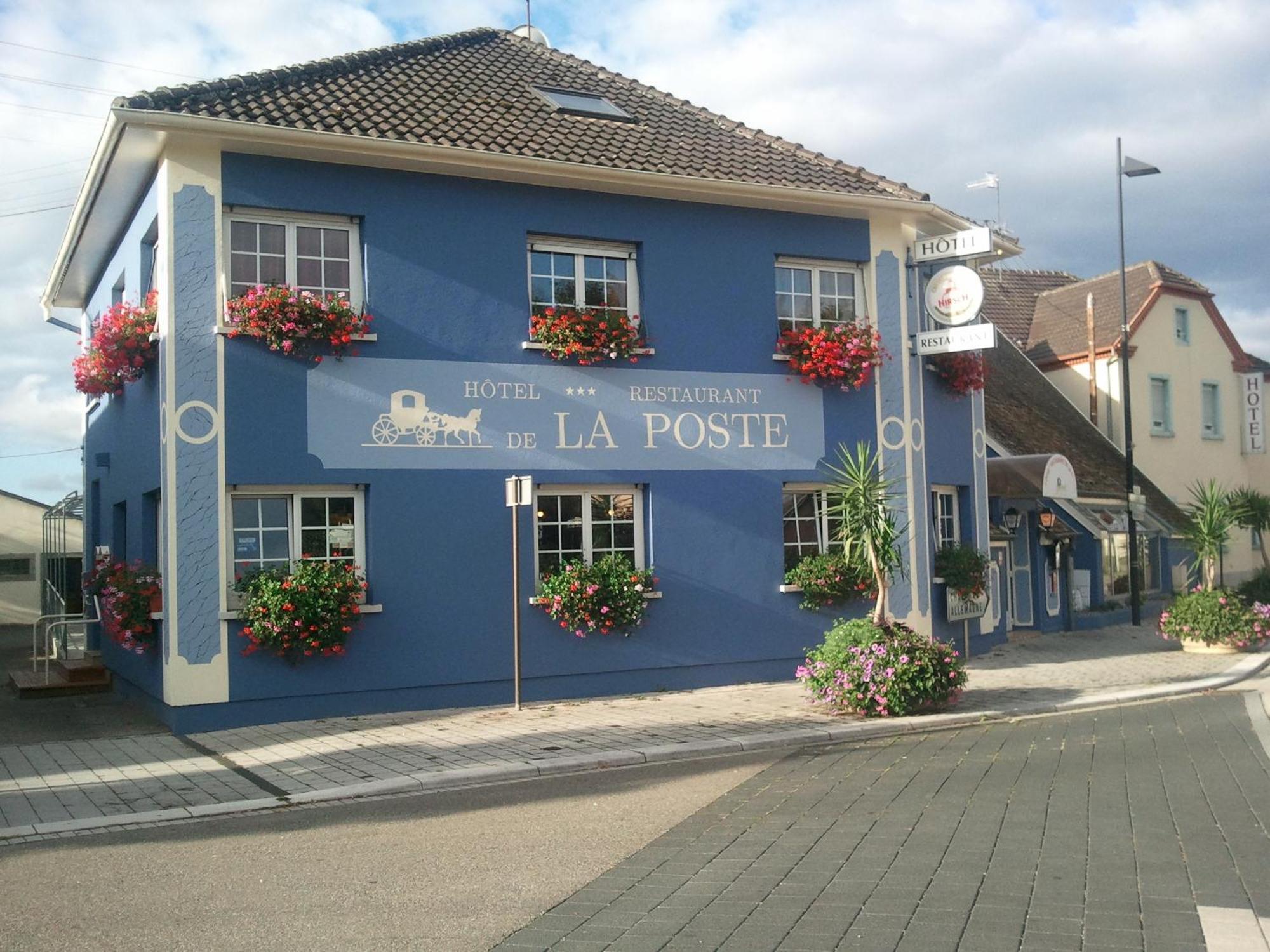 Hotel Restaurant De La Poste Mulhouse Ottmarsheim Bantzenheim Bagian luar foto